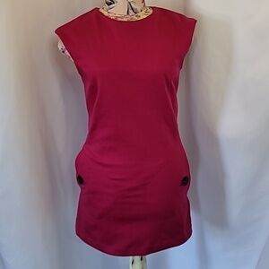 MICHAEL KORS Cotton Sleeveless Cap Shoulder Pockets Dress